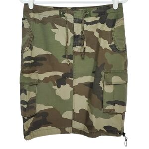 7612 * Junction West Camo Cargo Mini Skirt Woodland Print Utility Size 6